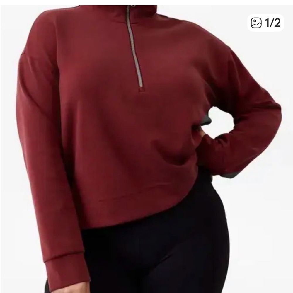 Athleta Cozy Sea Soft Quarter Zip Pullover